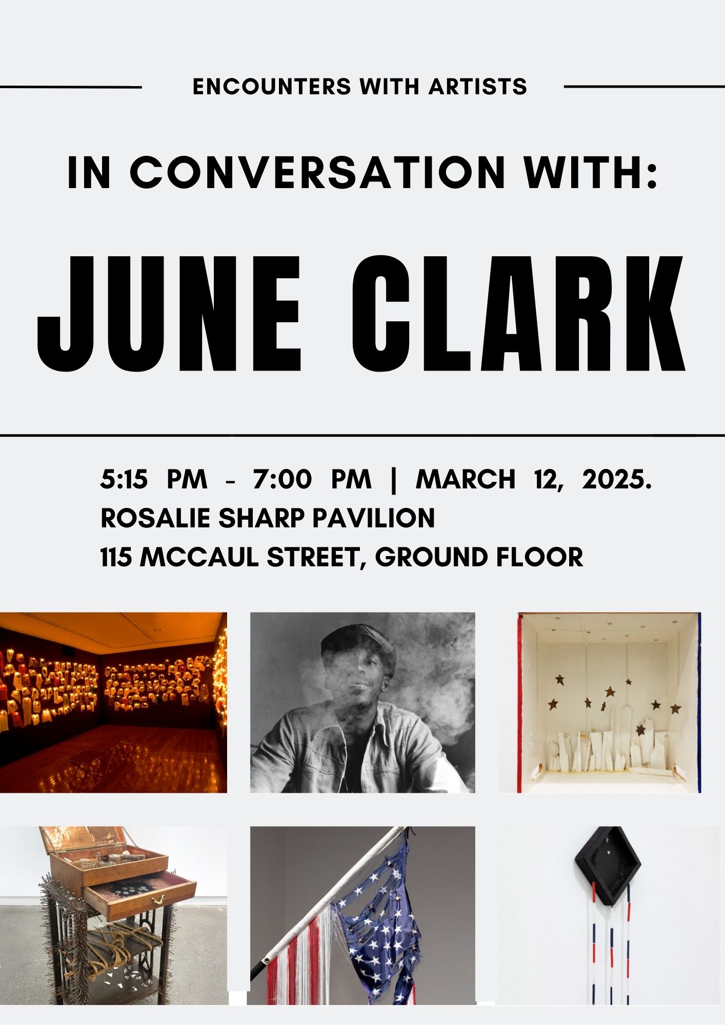 June Clark artist talk poster