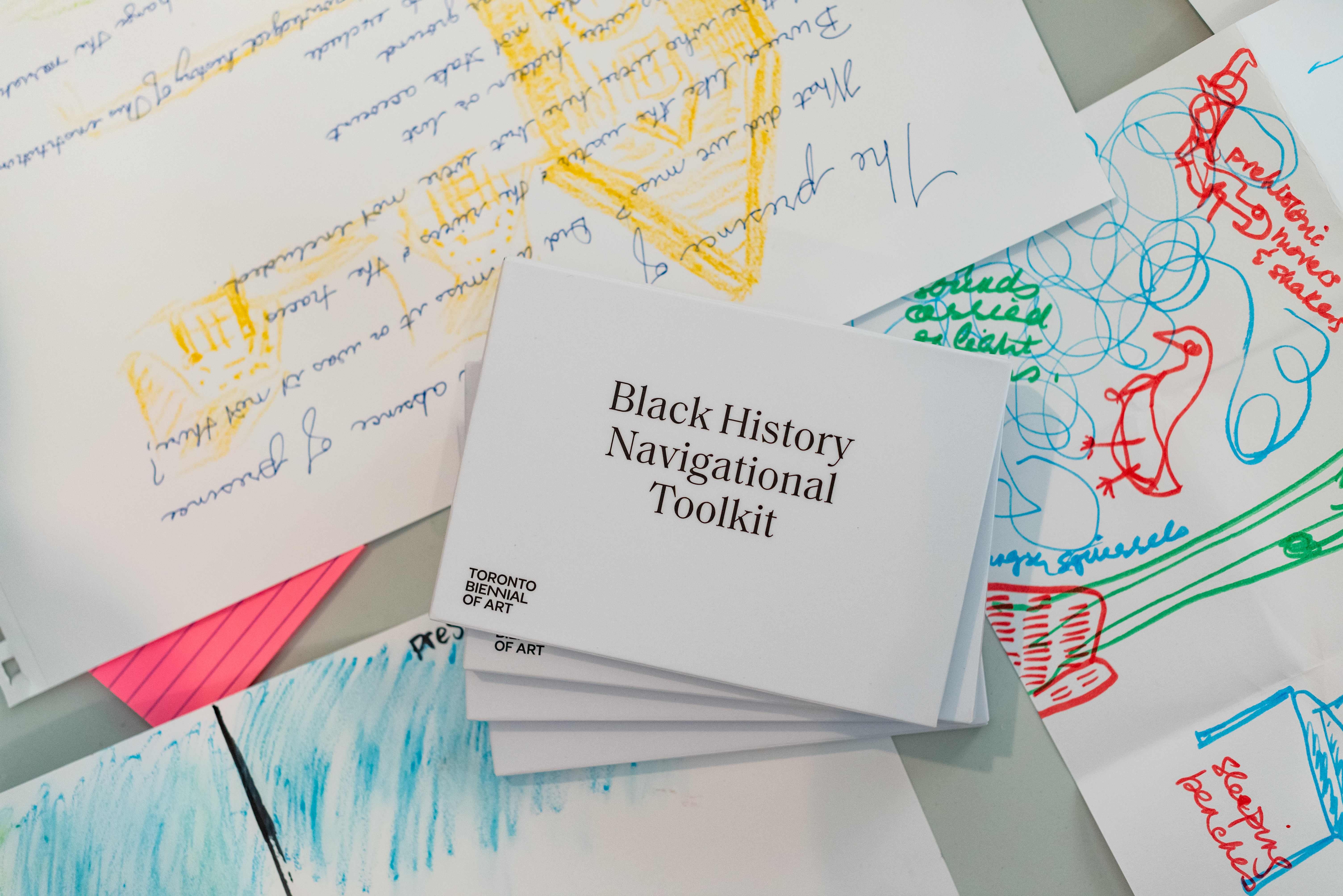 Black History Navigational Toolkit, as part of the Mobile Arts Curriculum. Interactive card deck. Made in collaboration with Camille Turner and Yaniya Lee. Photo: Rebecca Tisdelle-Macias. 