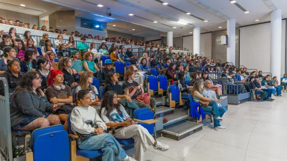 Lecture hall with students