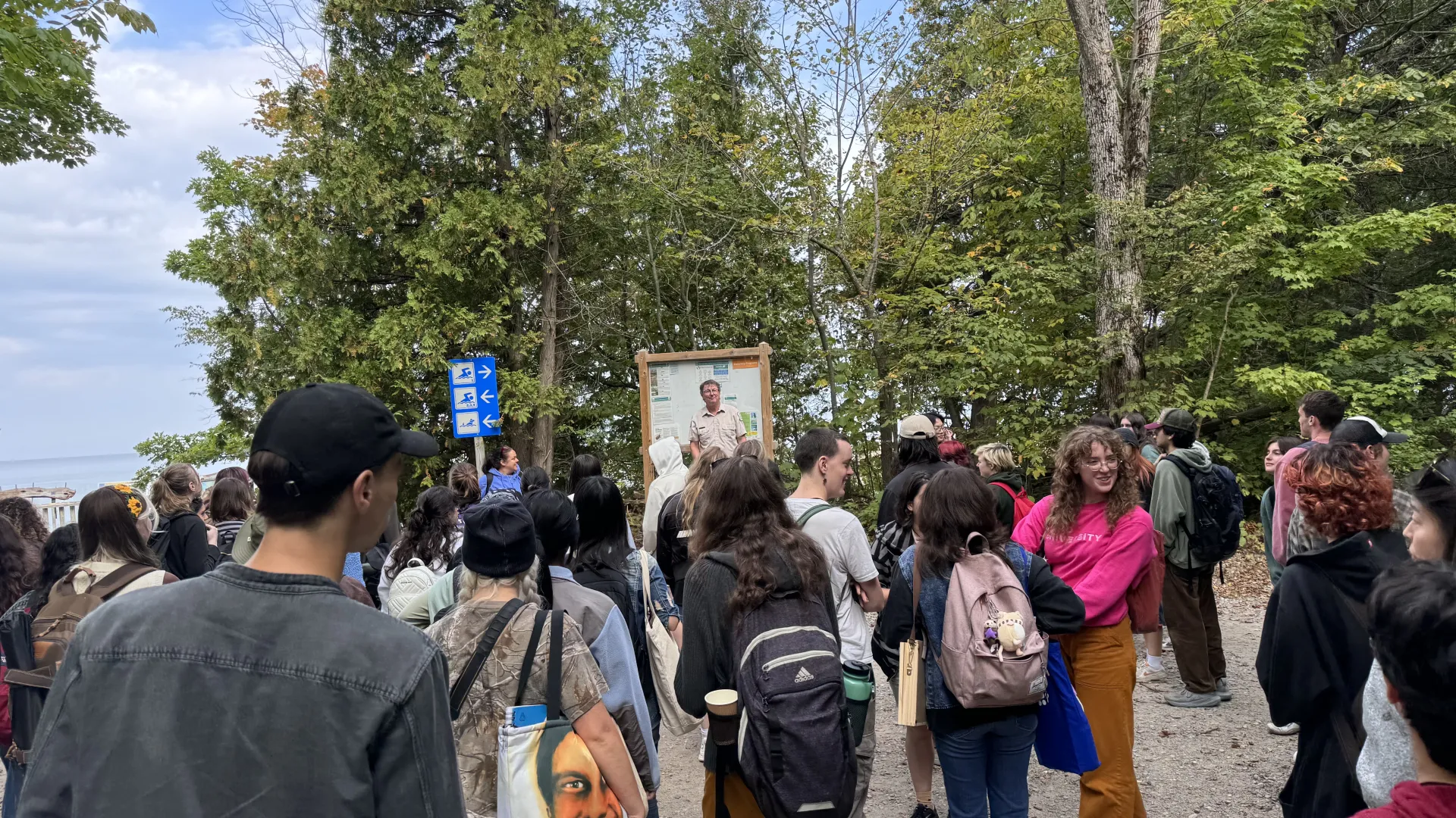 Students in Awenda park