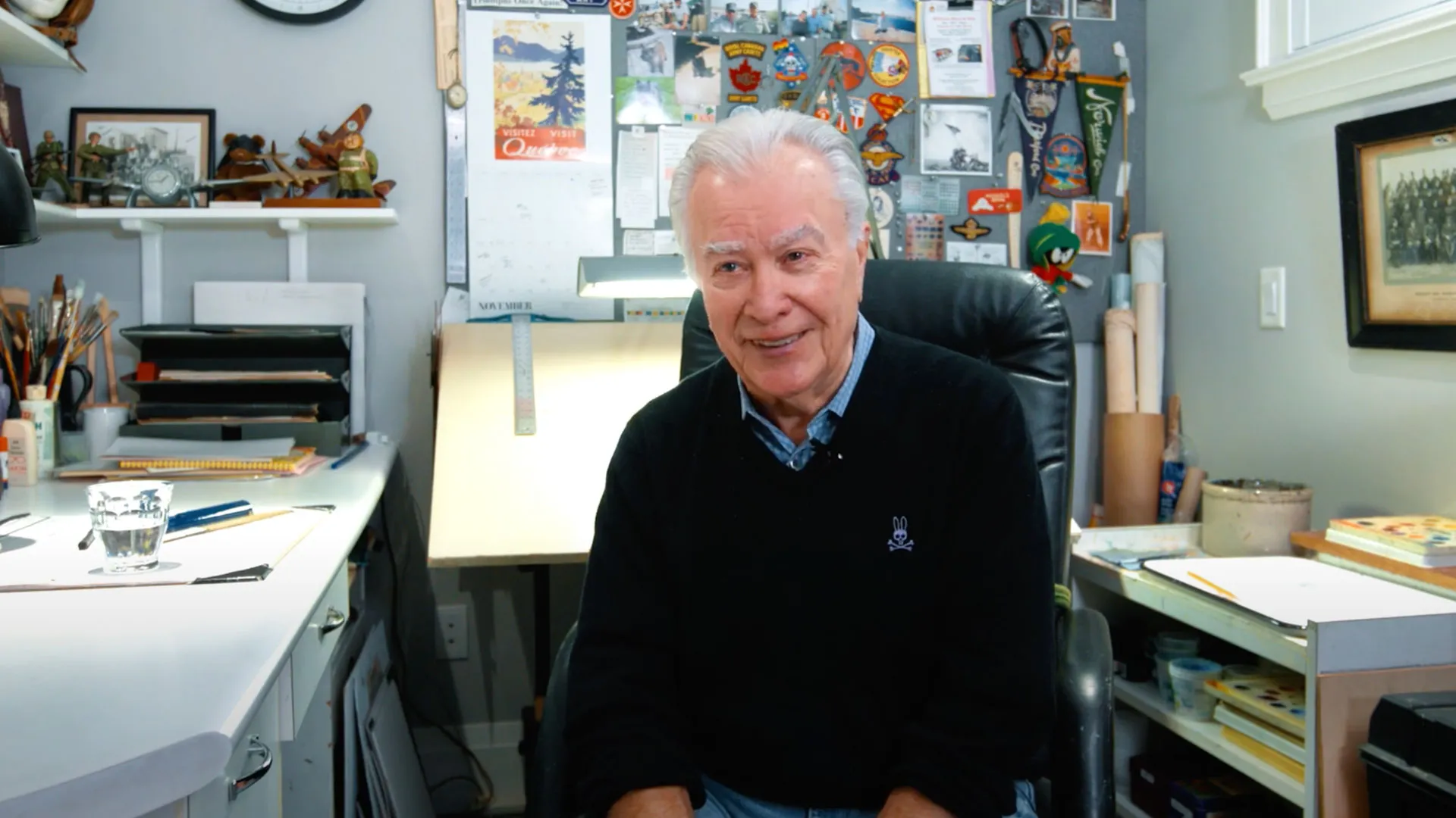 Old man sitting at a desk