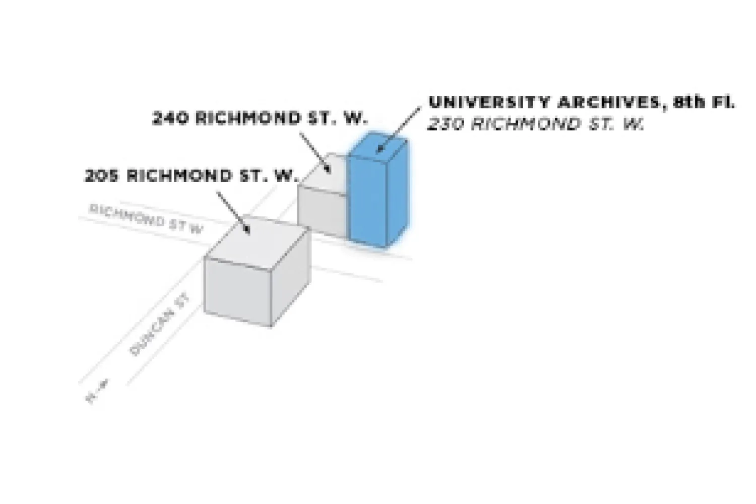 Map of OCADU campus