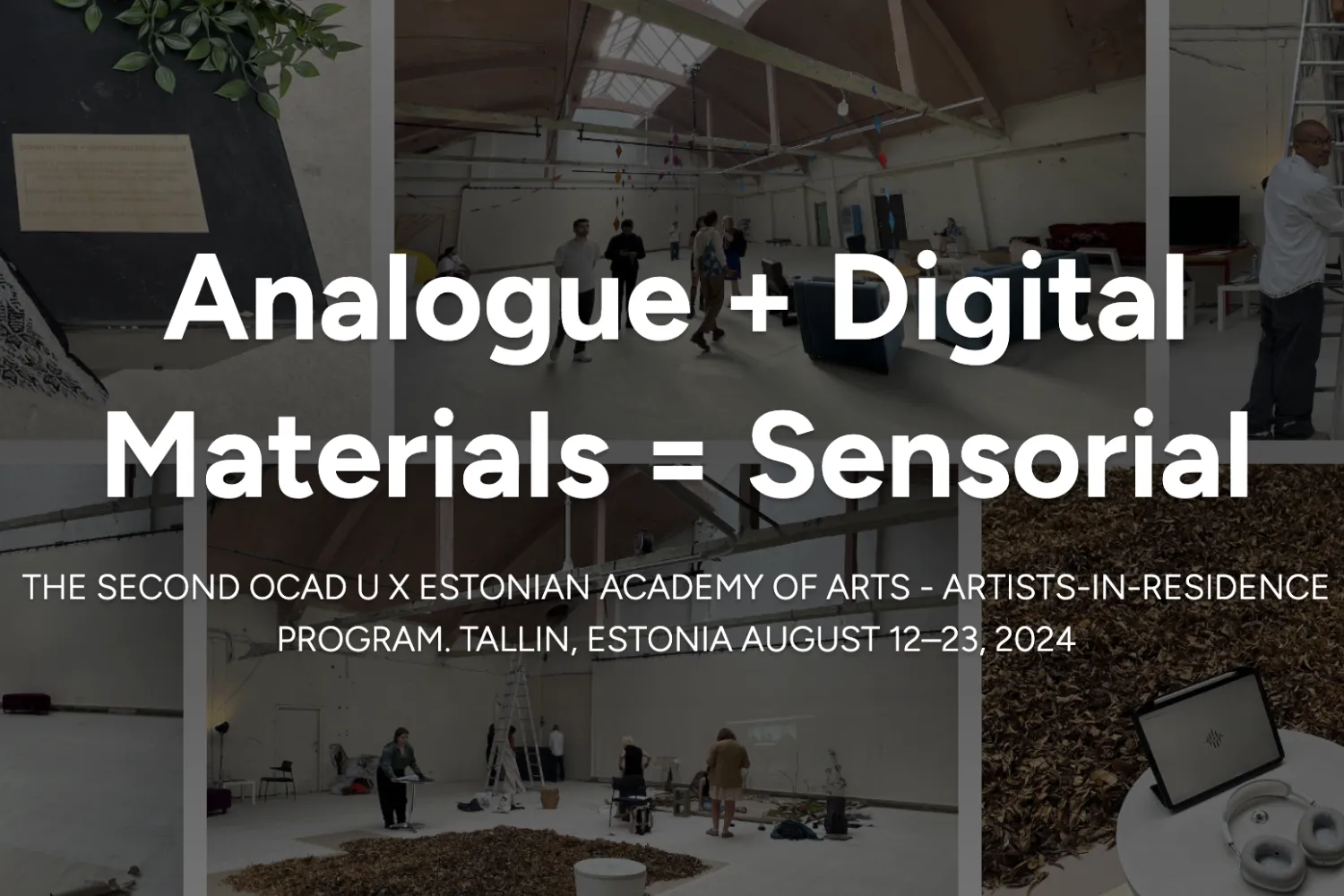 Banner for Analogue + Digital Materials = Sensorial event