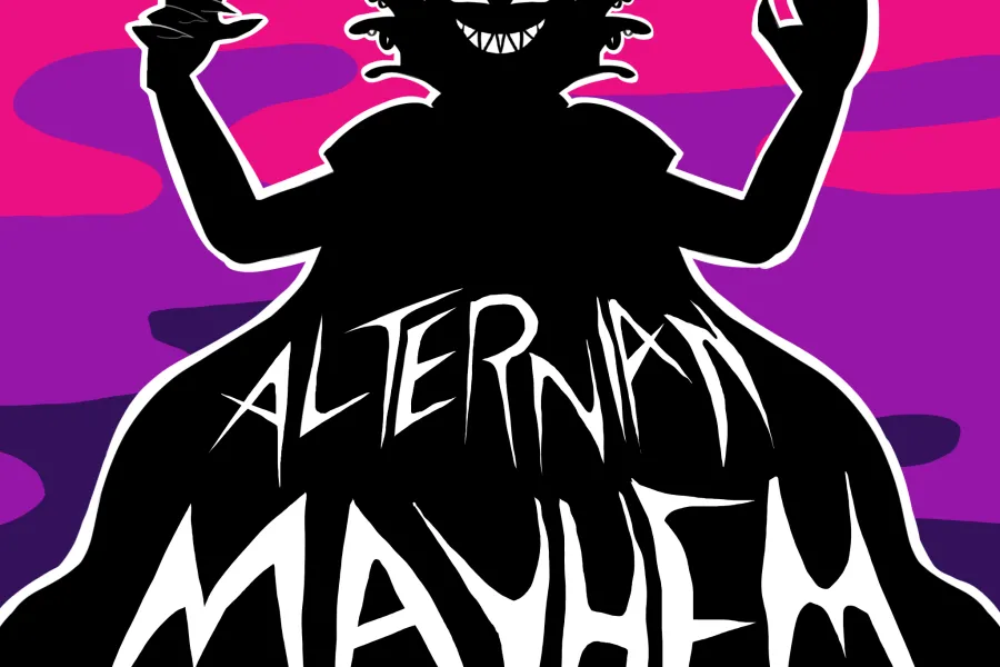 Illustration of a creature and the text "Alternian Mayhem"