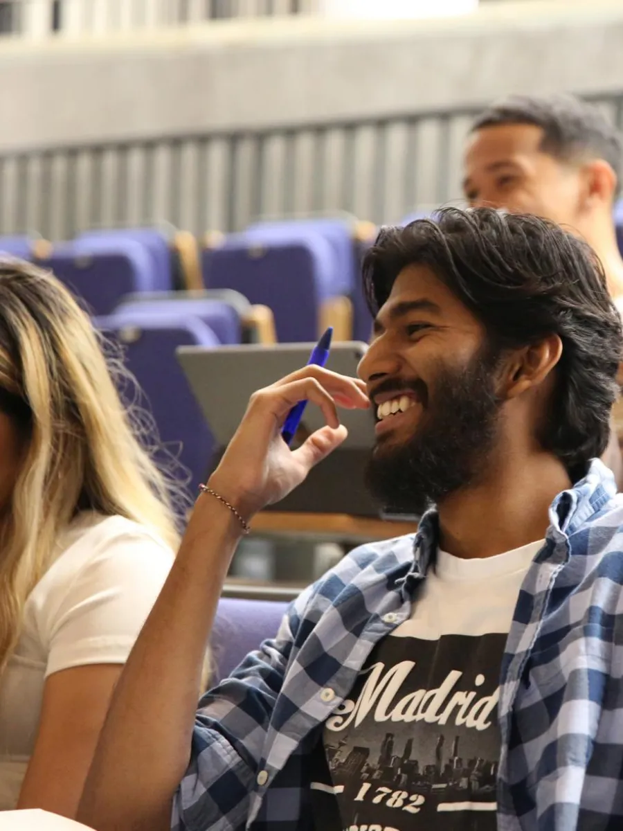 Student in lecture hall