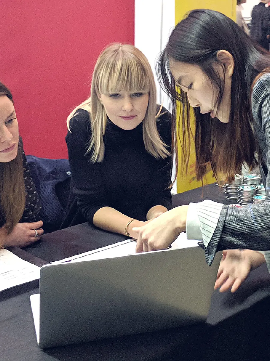 Students at a table