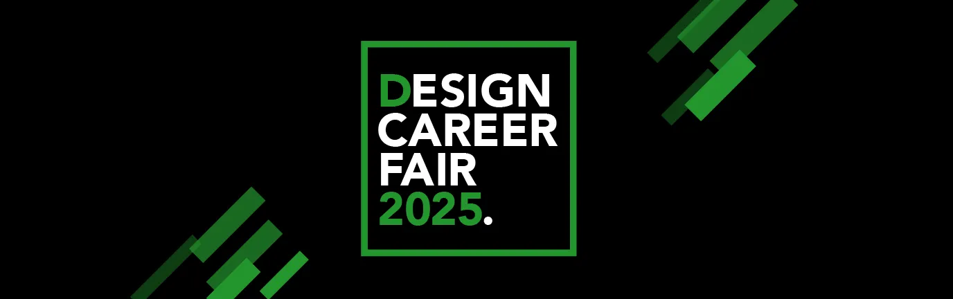 Design Career Fair 2025 Banner - centered logo