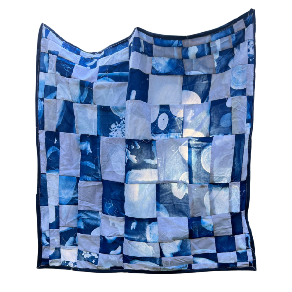 hataw, Binakael I, 2024, Cyanotype Quilt, 91 x 91 cms © Carmina Miana, courtesy of the artist