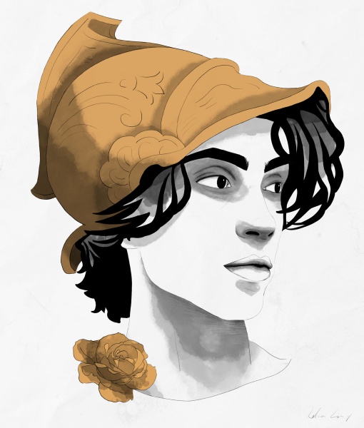 Achilles, 2023, Digital Illustration © Rebecca Lacroix, courtesy of the artist