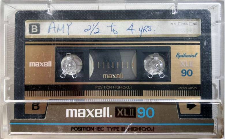 Image credit: Amy Wong, AMY 2 1/2 to 4 yrs., 2024 (detail), cassette tape audio recording. Image courtesy of the artist.