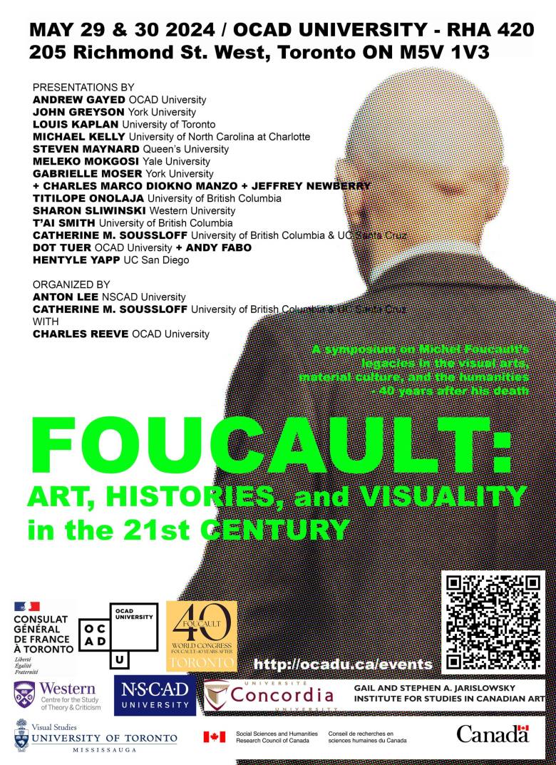 Foucault Poster showing dates, location and speakers.