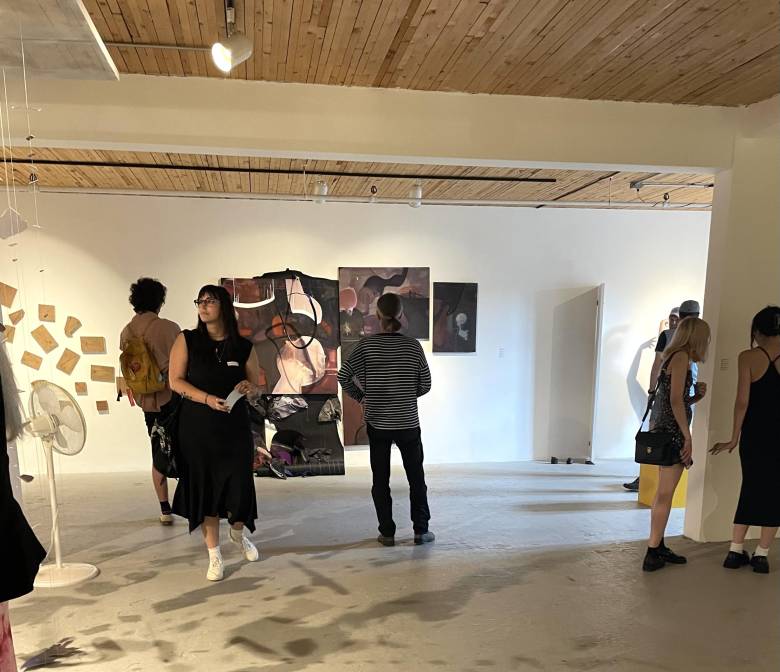 A gallery reception