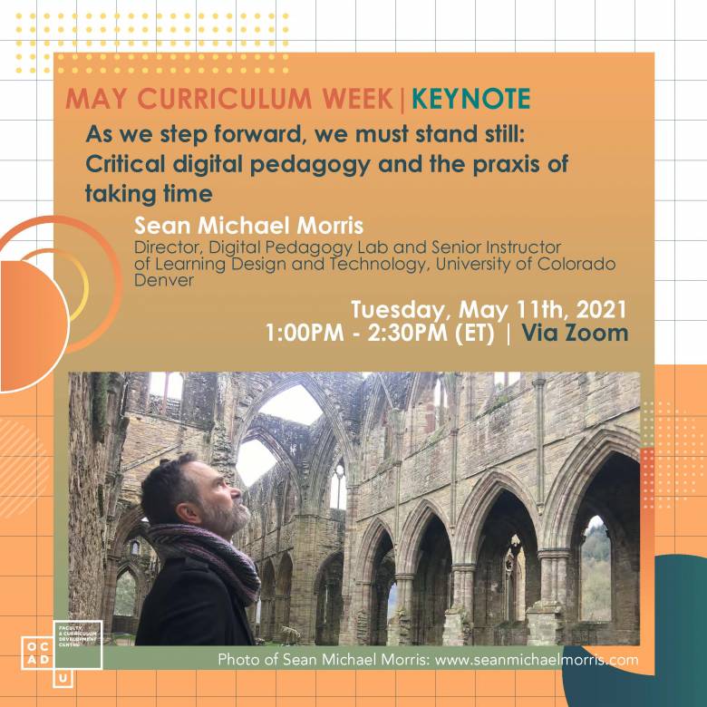 May Curriculum Week Keynote by Sean Michael Morris event poster