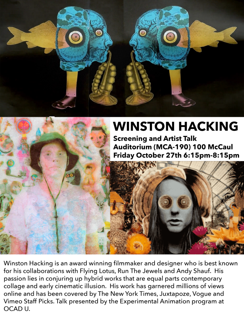 Winston Hacking Screening and Artist Talk poster