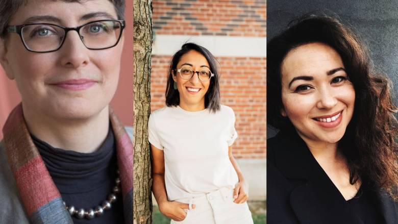 Image L to R: Dr. Jennifer Zelmer, Zahra Ebrahim and Sophia Ikura.