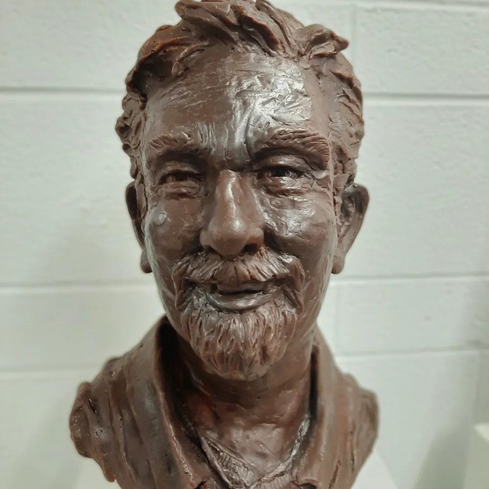 Sculpture of an old man