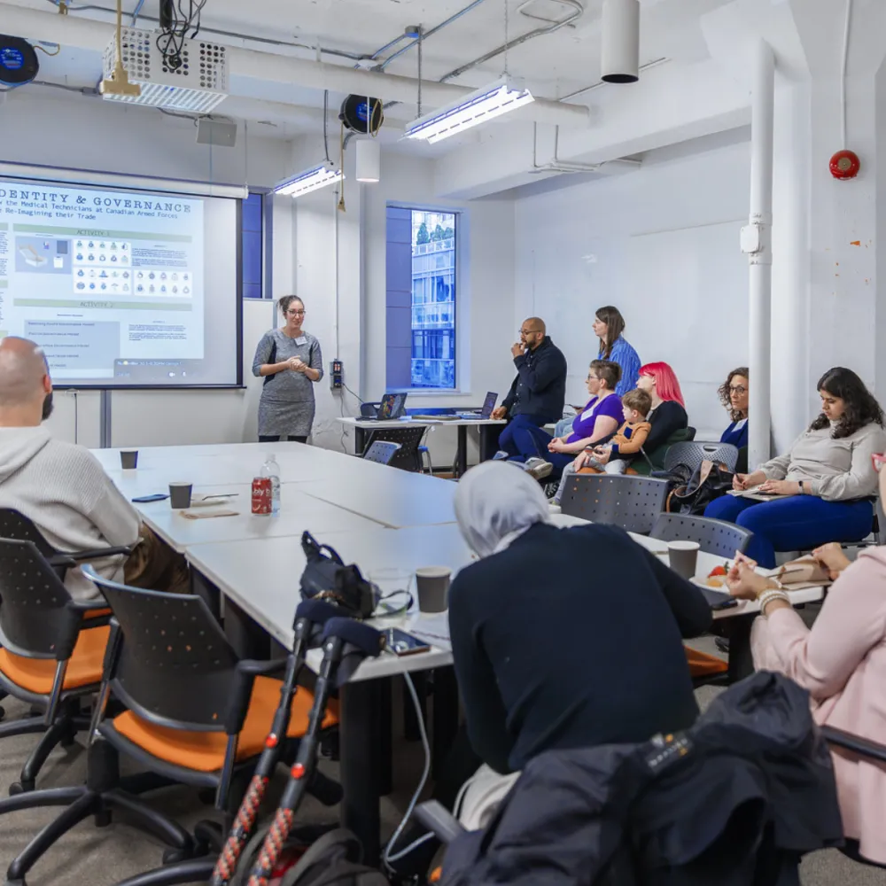 Seminar room with students