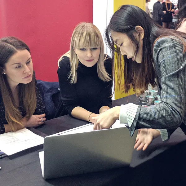 Students at a table